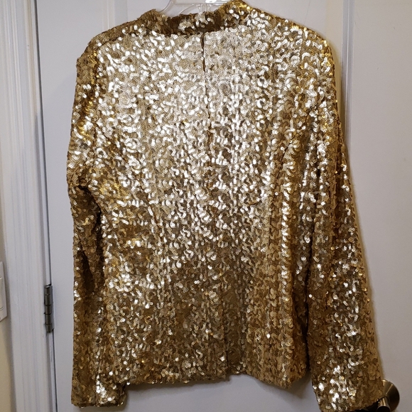 London Jean gold sequin jacket - Picture 4 of 7